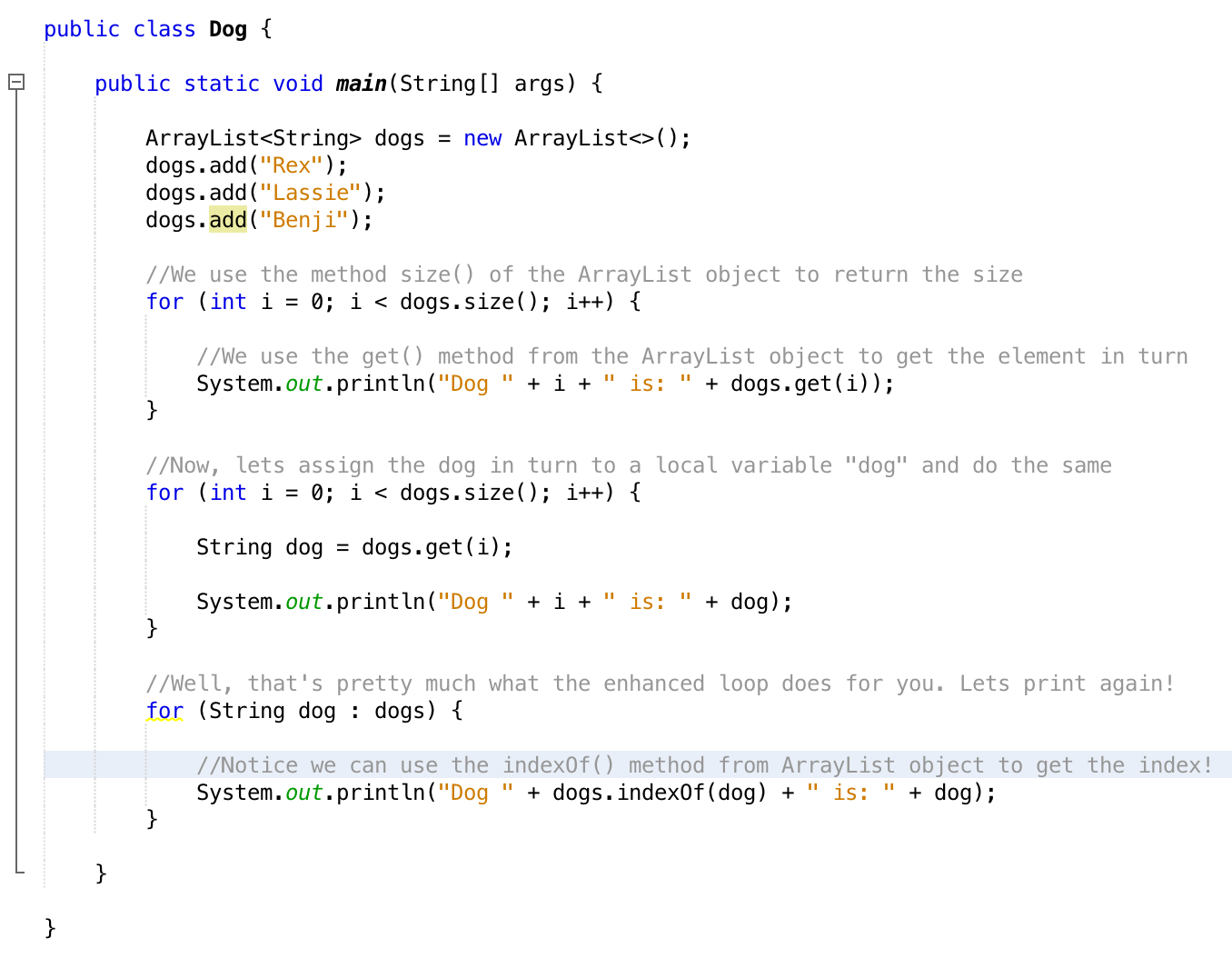 java for loop syntax colon